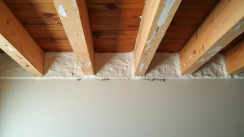 Ocieplenie stropu drewnianego w starym domu od góry